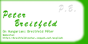 peter breitfeld business card